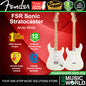Squier By Fender FSR Sonic Stratocaster Electric Guitar With White Pickguard And Maple Fretboard