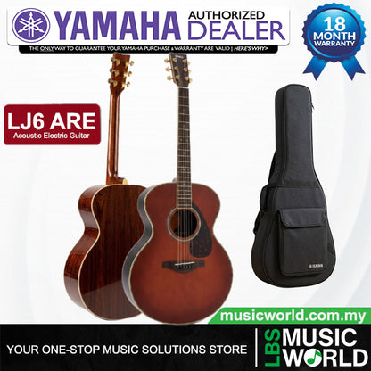 Yamaha LJ6 ARE 41'' Medium Jumbo Solid Spruce Acoustic Electric Guitar With Pickup Dark Tinted (LJ 6)