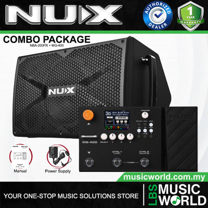 NUX MG-400 Modeling Guitar and Bass Processor Multi Effects Pedal for Electric Guitar (MG400)
