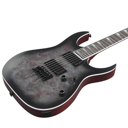 Ibanez GRG121PAR Okoume Body Poplar Burl Top Electric Guitar with HH Pickup - Deep Dusk Burst Flat