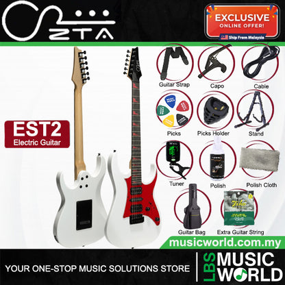 ZTA EST2 Super Stratocaster Electric Guitar Package Amplifier Bundle Set with Tremolo