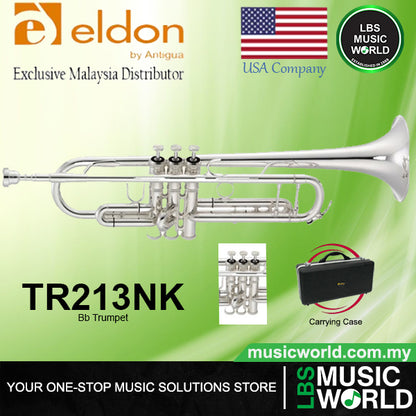 Eldon by Antigua TR213 Bb Trumpet Nickel Lacquer Plated Red Brass Bell with Case (TR213)