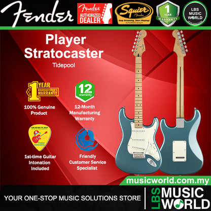 Fender Player Stratocaster Electric Guitar SSS Pickup with Maple Fretboard and Tremolo