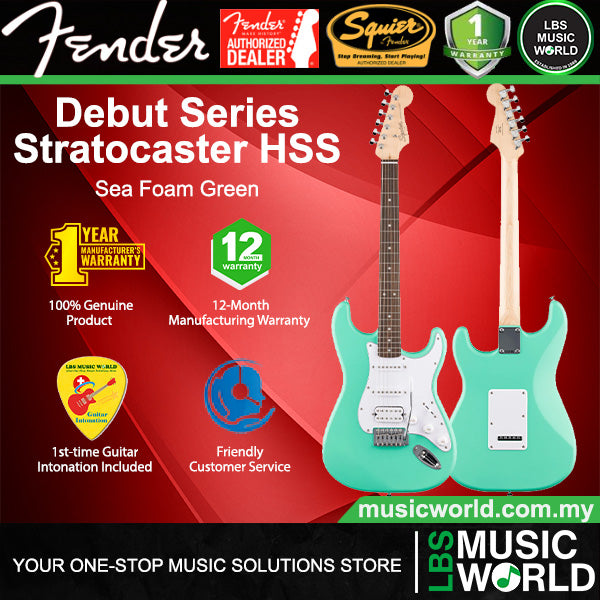 Squier Debut Series Stratocaster HSS Electric Guitar with Laurel Fingerboard and Tremolo