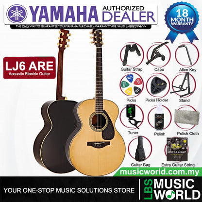 Yamaha LJ6 ARE 41'' Medium Jumbo Solid Spruce Acoustic Electric Guitar With Pickup Natural (LJ 6)