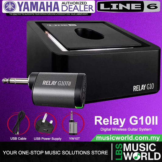 Line 6 Relay G10II Digital Wireless System with Rechargeable Battery for Guitar and Bass With YW10T