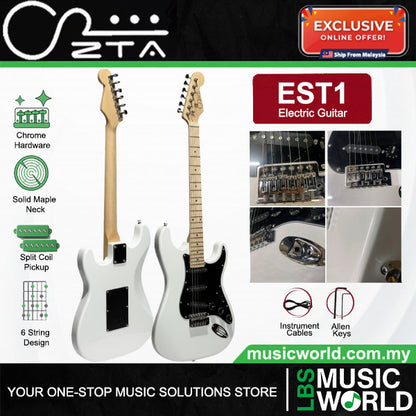 ZTA EST1 Stratocaster Electric Guitar Package Bundle Set with Tremolo