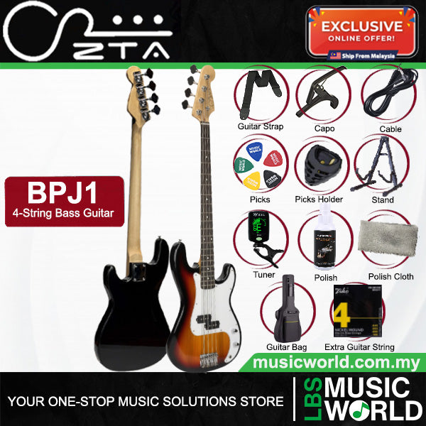 ZTA BPJ1 Precision Electric Bass Package with Amplifier Bundle Set