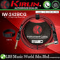 Kirlin IW-242BCG Original Gold Tip Woven Instrument Cable for Electric Acoustic Guitar Keyboard Bass Amplifier (IW242BCG)