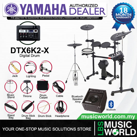 Yamaha DTX6K2-X Electric Drum Set Digital Kit with DTX-Pro Module (DTX6K2X DTX6K2 X)