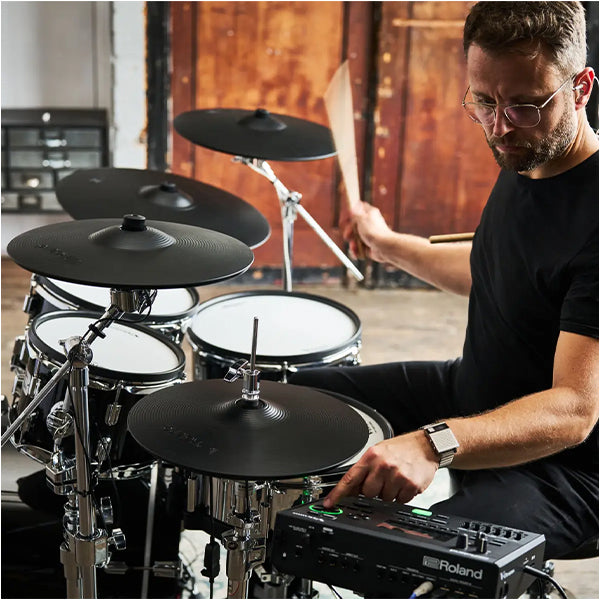 Roland VAD516 5 Pieces Digital V-Drums Kit Acoustic Design Electronic Drum Set with Amplifier