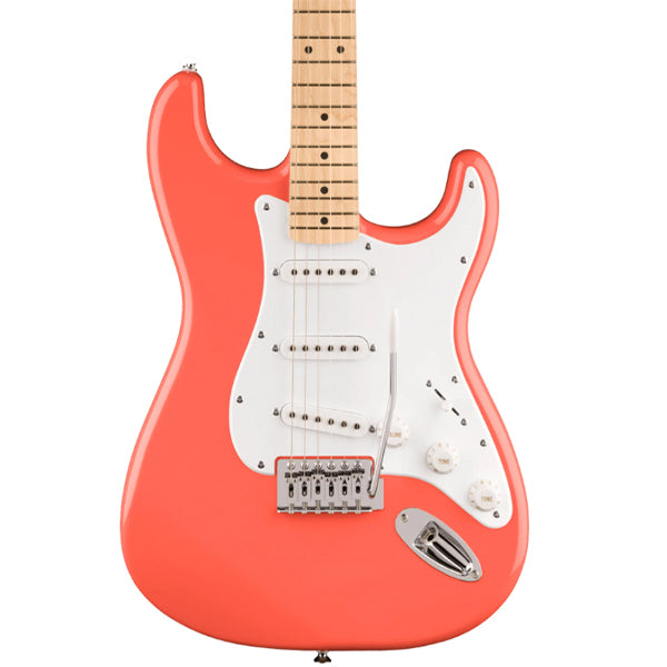 Squier By Fender FSR Sonic Stratocaster Electric Guitar With White Pickguard And Maple Fretboard