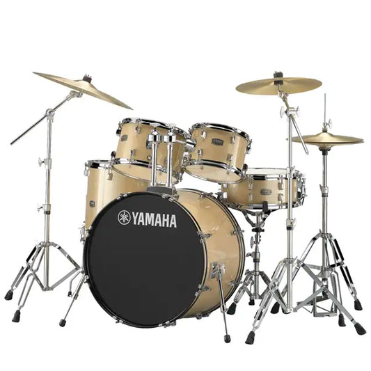 Yamaha Rydeen RDP2F5 5 Pieces Acoustic Drum Set with Cymbal Package - Champagne