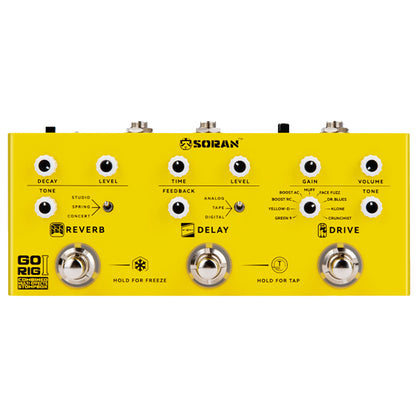 SORAN Go Rig Compact Portable All In One Rechargeable Multi Effects Stompbox (JCMS-G3A JCMS-G3B JCMS-G4)