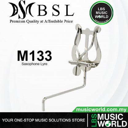 BSL M133 Metal Plating Tenor Saxophone Lyre Clamp On Clip Holder Sax Lyre