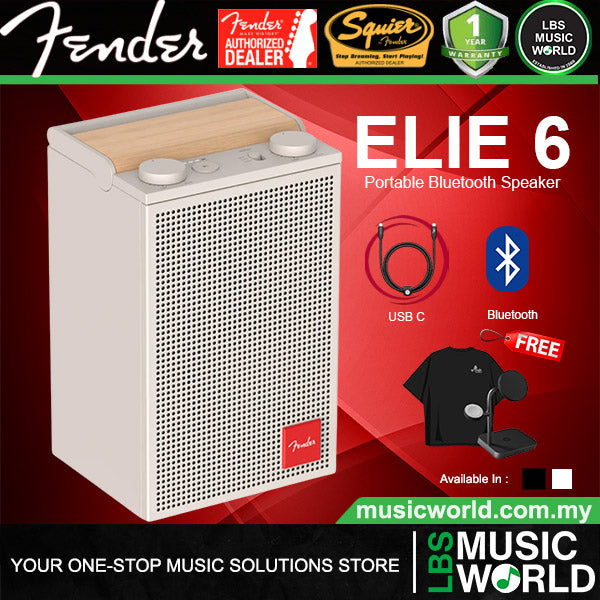 Fender ELIE 6 60 Watt 4 Channel Portable Bluetooth Speaker with Built In Battery and Subwoofer