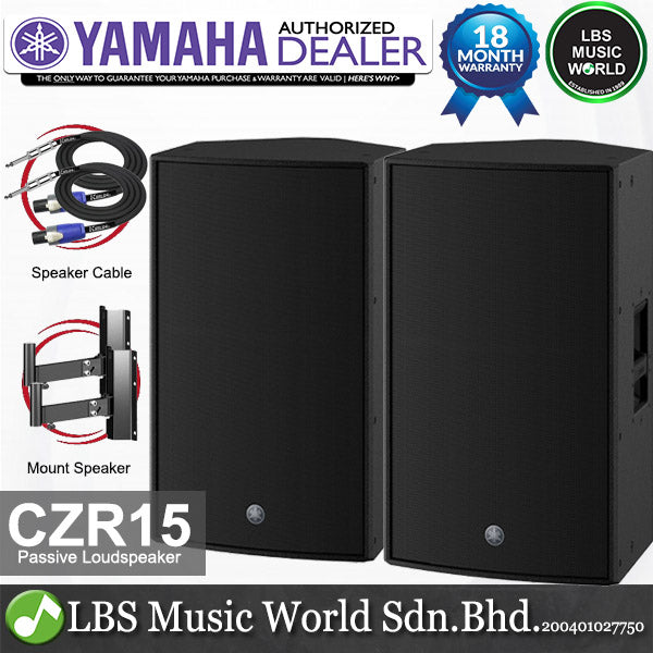 Yamaha CZR15 800 Watt 15" 2 Way with Bass Reflex Lightweight Passive Speaker