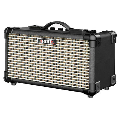 Aroma TM-15 15 Watt Mini Amp Electric Guitar Amplifier Speaker With Bluetooth and Rechargeable Battery - Black (TM15)