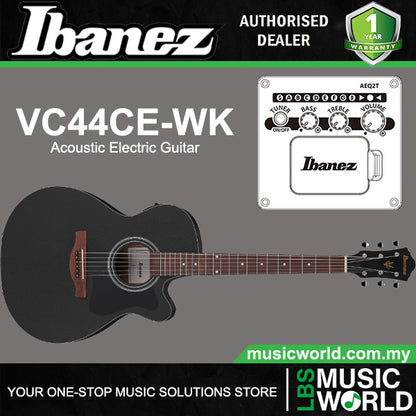 Ibanez VC44CE Cutaway Grand Concert Body Acoustic Electric Guitar with Nandu Wood Fretboard - Open Pore Natural (VC44 CE)