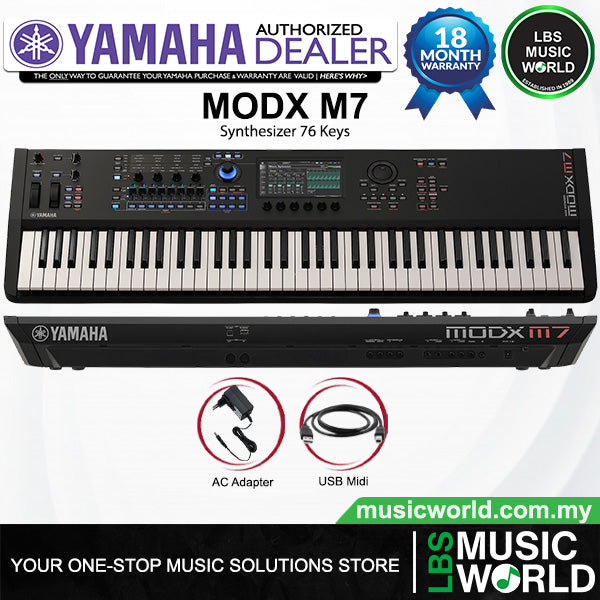 Yamaha MODX M7 76 key Performance Synthesizer Workstation Keyboard (MODXM7)
