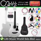 ZTA 38 Inch Acoustic Guitar Natural EQ Pickup Cutaway Starter Pack Folk Guitar Bundle With Plug In Amp Equalizer