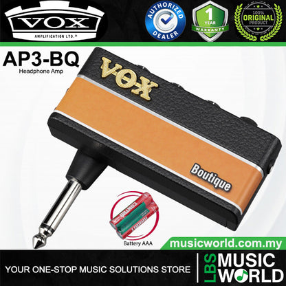 Vox AMPLUG 3 Headphone Amplifier Dual Channel Amp Built In Effect (AP3)