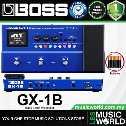 Boss GX-1B Portable Bass Effects Processor with Bluetooth for Bass Guitar (GX1B)