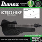 Ibanez ICTB721 Iceman Okoume Body Electric Guitar HH Pickup with Ebony Fretboard and Gig Bag - Black Flat