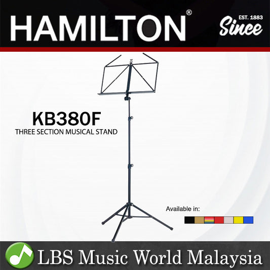 Hamilton KB380F 3 Section Advance Musical Book Stand Black With Bag (KB380)