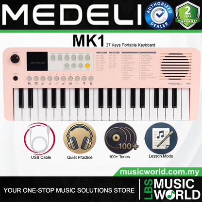 Medeli MK1 37 Key Portable Mini Keyboard with Original Adapter