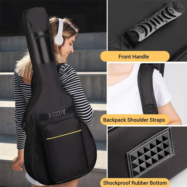 BSL EG1 Electric Guitar Bag for All Size Electric Guitar Padded Backpack Soft Case