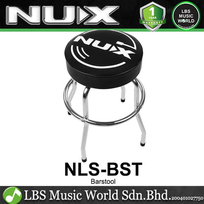 Nux NLS-BST Barstool 24 Inch Stool with White Logo (NLS BST)