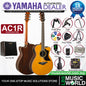 Yamaha AC1R 41 Inch Concert Solid Sitka Spruce Top Acoustic Guitar With Pickup Natural