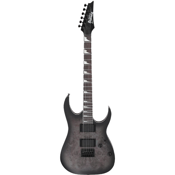 Ibanez GRG121PAR Okoume Body Poplar Burl Top Electric Guitar with HH Pickup - Deep Dusk Burst Flat