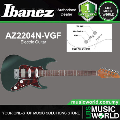 Ibanez AZ2204N Alder Body Prestige Electric Guitar with HSS Pickup and Gotoh Tremolo