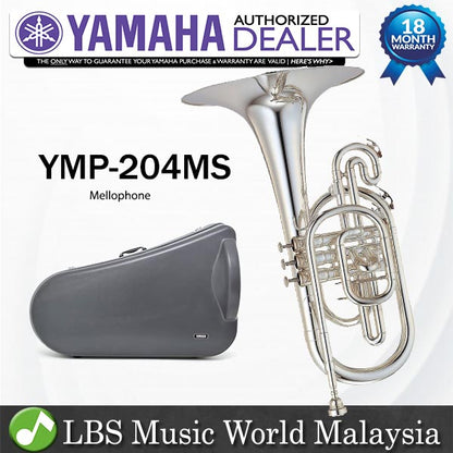 Yamaha YMP-204MS Series Marching F Mellophone Silver (YMP204MS YMP 204MS)