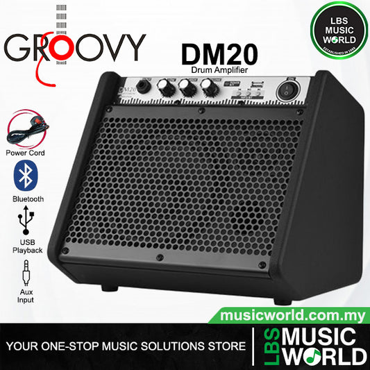 Groovy DM20 20 Watt 6.5 Inch Electronic Drum Amplifier with Bluetooth