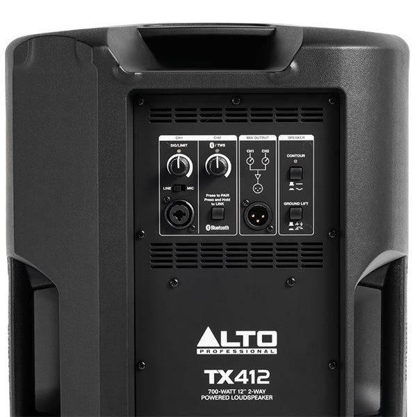 Alto Professional TX412 700W 12 Inch Bluetooth Powered Loudspeaker with Stand and Cable