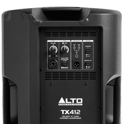 Alto Professional TX412 700W 12 Inch Bluetooth Powered Loudspeaker with Stand and Cable
