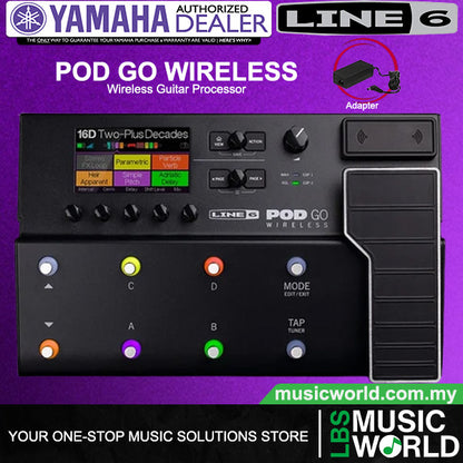 Line 6 POD GO Wireless Guitar Multi Effects Pedal Floor Processor and Amp Modeler with Relay G10TII