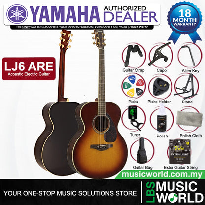 Yamaha LJ6 ARE 41'' Medium Jumbo Solid Spruce Acoustic Electric Guitar With Pickup Sunburst (LJ 6)