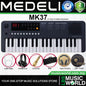 Medeli MK37 37 Key Portable Mini Keyboard Full Complete Package - Black