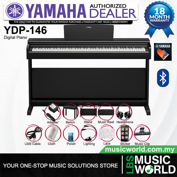 Yamaha YDP-146 Arius 88 Keys Digital Piano Complete Package (YDP145 YDP146)