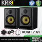 KRK ROKIT 7 G5 7 Inch Powered Active Studio Monitor Speaker - Black (RP7G5)