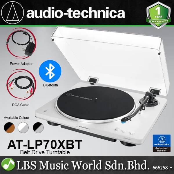 Audio Technica AT-LP70XBT Black Fully Automatic Wireless Bluetooth Belt Drive Turntable (ATLP70XBT LP70X LP70)