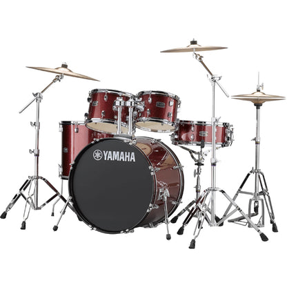Yamaha Rydeen RDP2F5 5 Piece Acoustic Drum Set with Cymbal Package and Double Pedal - Burgandy