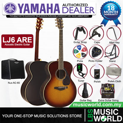 Yamaha LJ6 ARE 41'' Medium Jumbo Solid Spruce Acoustic Electric Guitar With Pickup Sunburst (LJ 6)