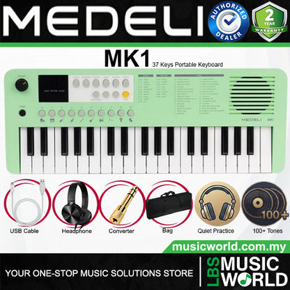 Medeli MK1 37 Key Portable Mini Keyboard with Original Adapter