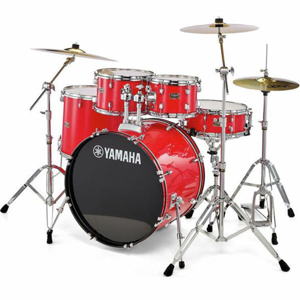 Yamaha Rydeen RDP2F5 5 Piece Acoustic Drum Set With Cymbal Package - Hot Red