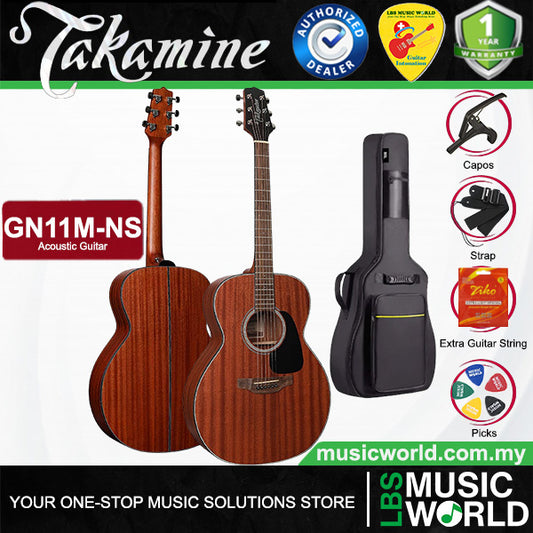 Takamine GN11M-NS Nex Body Mahogany Acoustic Guitar with Bag - Natural Satin (GN11M NS)